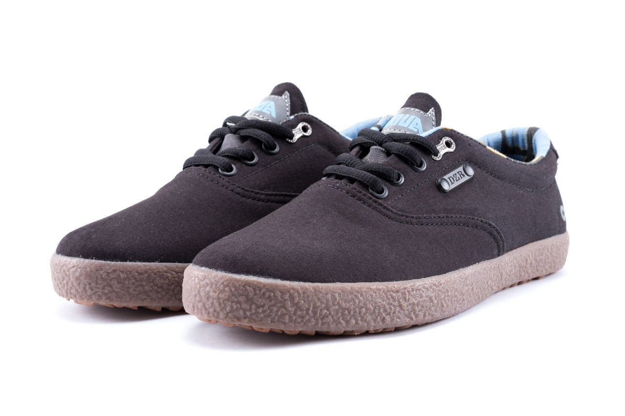 Shift Black Flat Pedal Shoe | DZRshoes - bottom and side view
