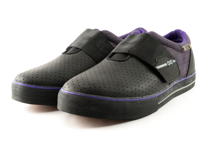 Purp Clipless Bike Shoe | DZRshoes - bottom and side view