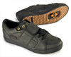 Dice Black Clipless Bike Shoe | DZRshoes - bottom with spd and side view