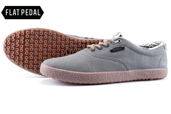 Shift Grey Flat Pedal Shoe | DZRshoes - side and bottom view